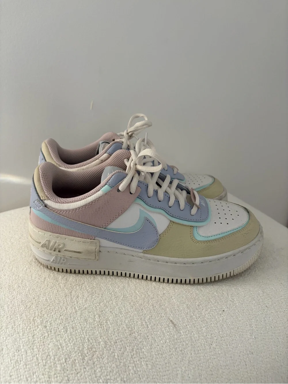 Nike Women's Pastel Multi-Panel Sneakers in Pink, Blue, Cream & White